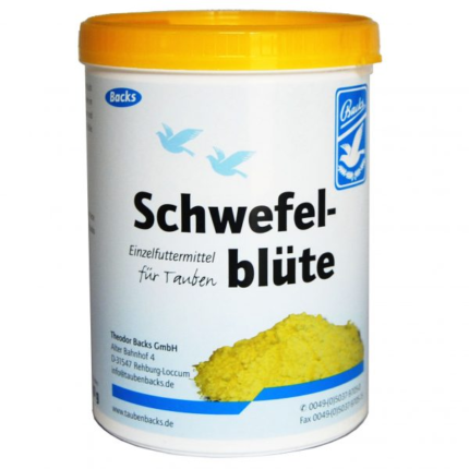 Backs Schwefelblüte – Sulf pulbere pentru penaj și năpârlire, 600g