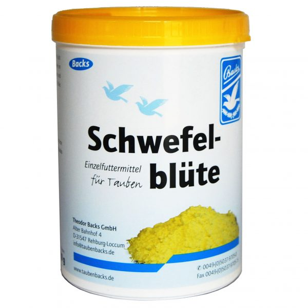 Backs Schwefelblüte – Sulf pulbere pentru penaj și năpârlire, 600g Backs Schwefelblüte – Sulf pulbere pentru penaj și năpârlire, 600g