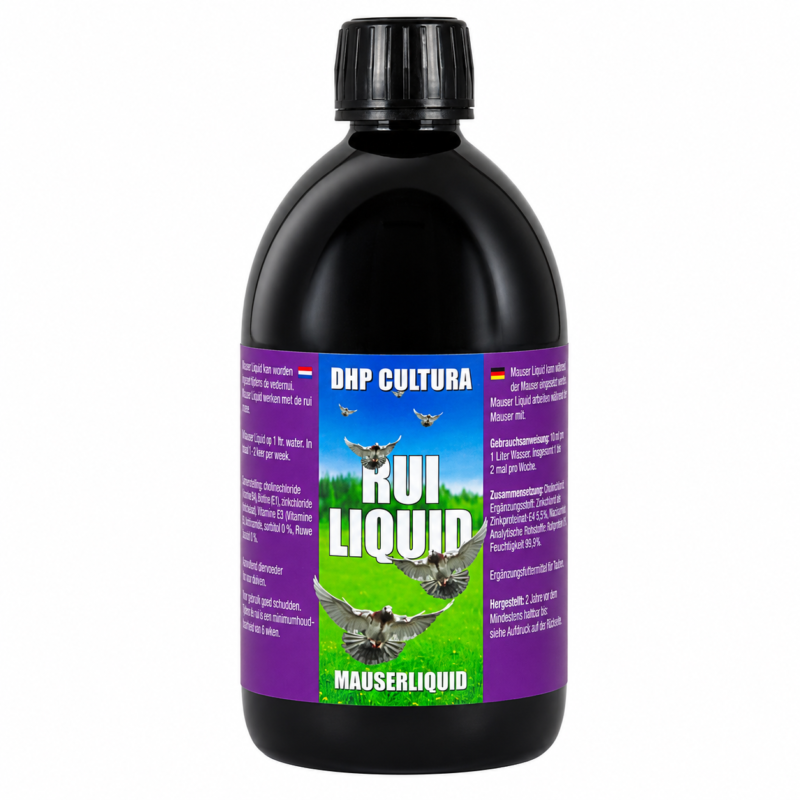 DHP Cultura Rui Liquid – Supliment lichid pentru năpârlire și penaj sănătos, 500 ml