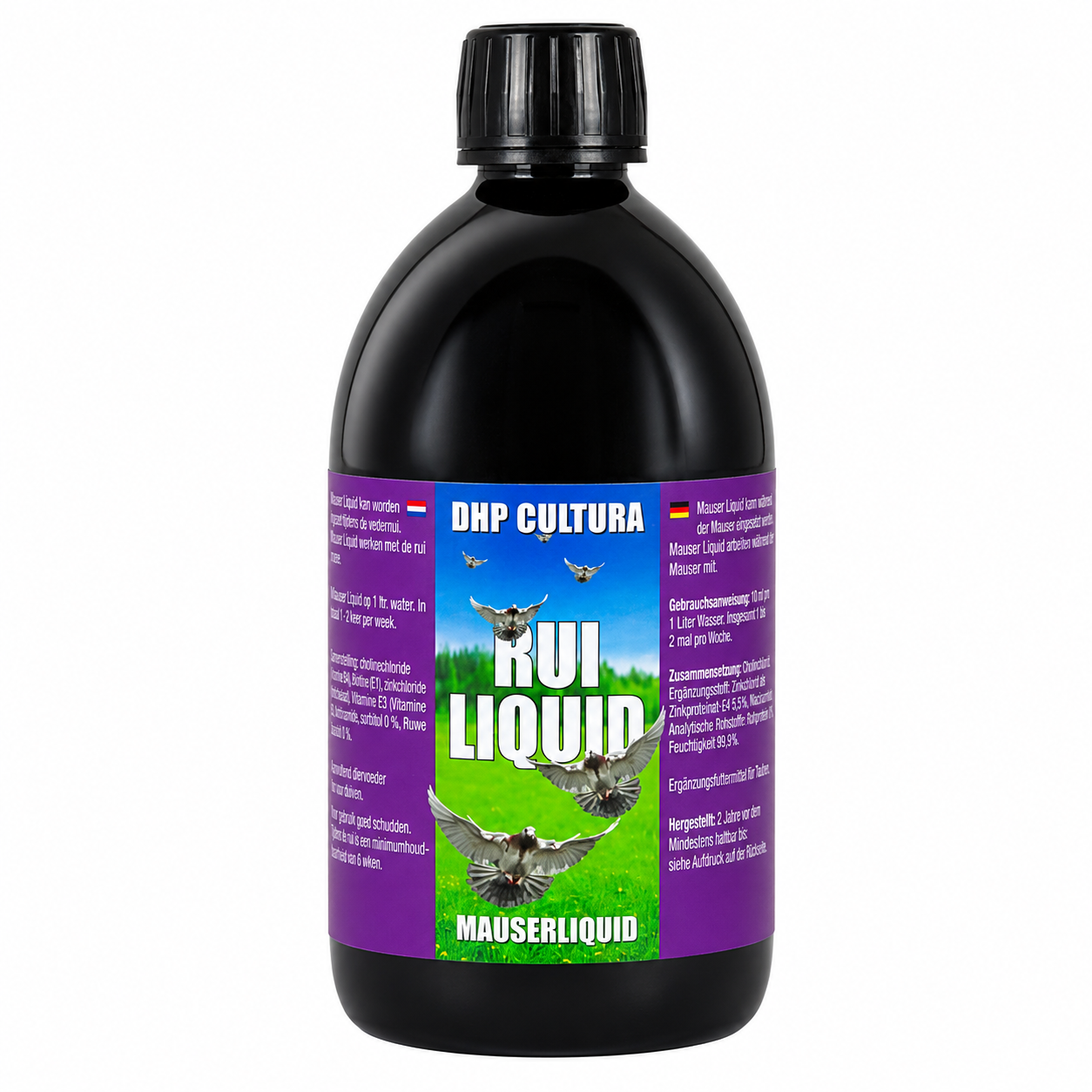 DHP Cultura Rui Liquid – Supliment lichid pentru năpârlire și penaj sănătos, 500 ml DHP Cultura Rui Liquid – Supliment lichid pentru năpârlire și penaj sănătos, 500 ml